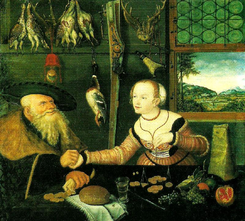 Lucas  Cranach betalning Germany oil painting art